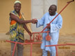 Hamidou Guindo with farmer in Douentza